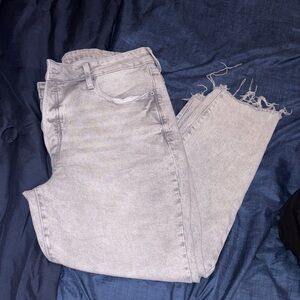 Old Navy Light Gray Ankle Jeans